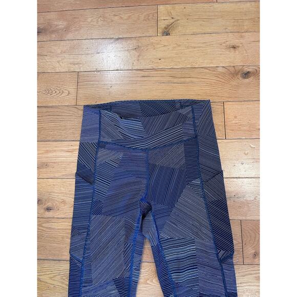 Lululemon Hi-Rise Wunder Under Etch Hail Midnight Navy Ankle Length Size 4‎ - Picture 3 of 7